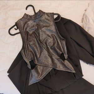 Forever 21 contemporary metallic jumpsuit